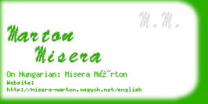 marton misera business card